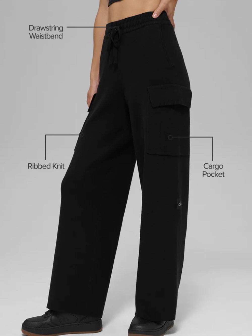 Alo Scholar Knit High-Waist Cargo Pant